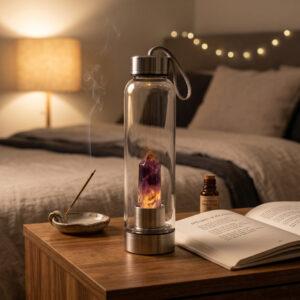 Amethyst Crystal Water Bottle — Calm & Clarity