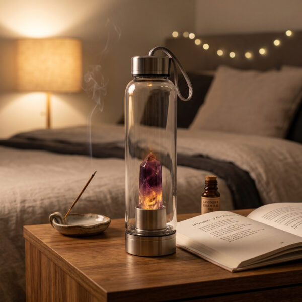 Amethyst Crystal Water Bottle — Calm & Clarity