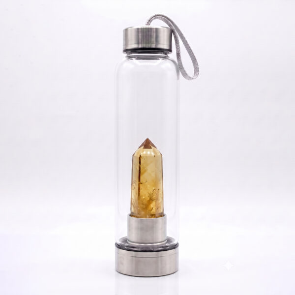 Citrine Crystal Water Bottle - Success and Abundance