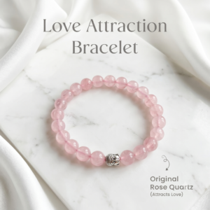 Love Attraction Bracelet — Rose Quartz · Heart Chakra · Unconditional Love
