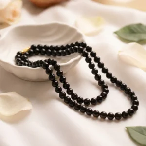 Black Obsidian Mala — 8mm · 108 Beads · 100% Authentic Crystal