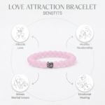 Love Attraction Bracelet — Rose Quartz · Heart Chakra · Unconditional Love