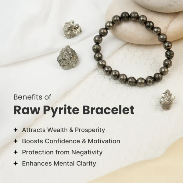 Raw Pyrite Bracelet — Prosperity · Protection · Power