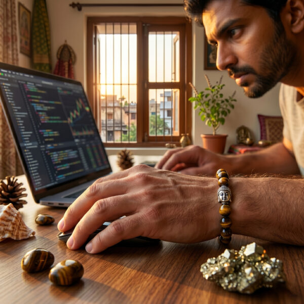 Tiger Eye Concentration & Focus Bracelet — Clarity · Grounding · Mental Strength