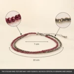 Pyrite & Garnet Double Layer Anklet — Money · Love · Confidence · Protection