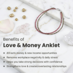Pyrite & Garnet Double Layer Anklet — Money · Love · Confidence · Protection
