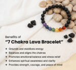 Lava Stone with 7 Chakra Bracelet — Balance · Grounding · Full Body Healing