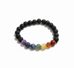 Lava Stone with 7 Chakra Bracelet — Balance · Grounding · Full Body Healing