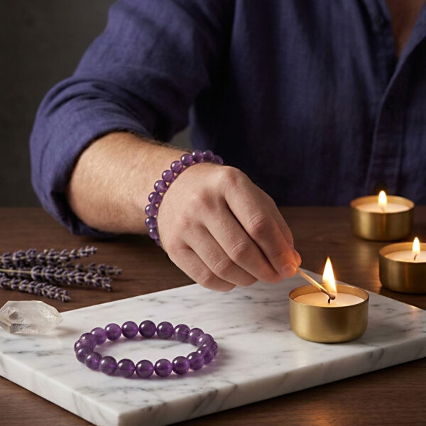 Original Amethyst Bracelet — Calm · Clarity · Emotional Healing