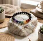 Lava Stone with 7 Chakra Bracelet — Balance · Grounding · Full Body Healing