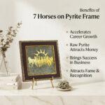 7 Horses on Raw Pyrite Frame